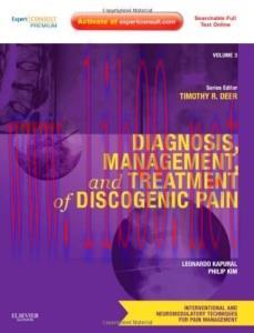 [AME]Diagnosis, Management, and Treatment of Discogenic Pain: Volume 3: A Volume in the Interve...