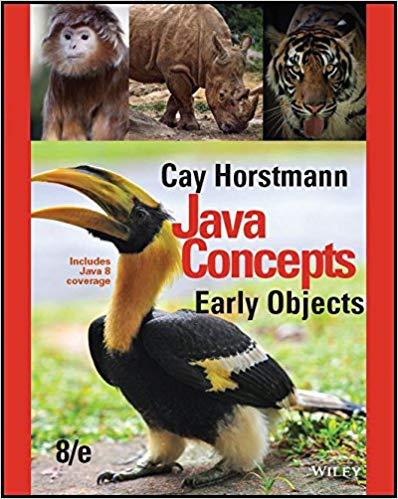 Java Concepts Early Objects, 8th Edition