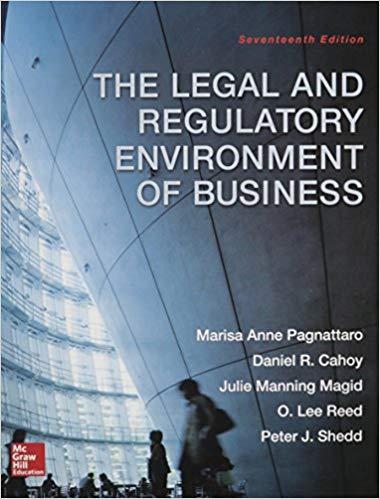 (Test Bank)The Legal and Regulatory Environment of Business 17th Edition by Pagnattaro.zip