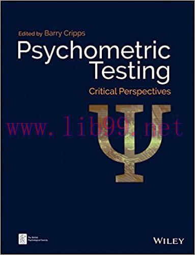 (PDF)Psychometric Testing: Critical Perspectives (BPS Textbooks in Psychology)