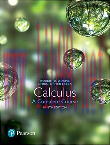 Test Bank for Calculus: A Complete Course 9th Edition by Robert A. Adams