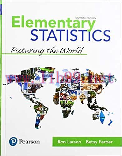 (PDF)Elementary Statistics: Picturing the World 7th Edition by Ron Larson