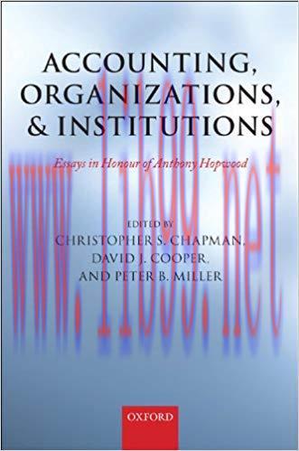 (PDF)Accounting, Organizations, and Institutions: Essays in Honour of Anthony Hopwood 1st Editi...