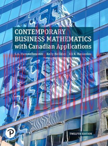 (PDF)Contemporary Business Mathematics with Canadian Applications 12th Edition by Sieg A. Humme...