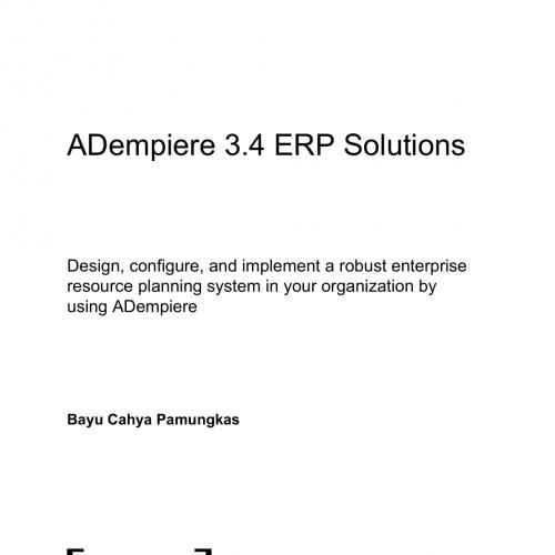 ADempiere 3.4 ERP Solutions