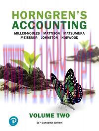 [PDF]Horngren&rsquo;s Accounting, Volume 2, 11th Canadian Edition [TRACIE L. MILLER-NOBLES]