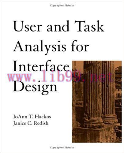User and Task Analysis for Interface Design 1st Edition,