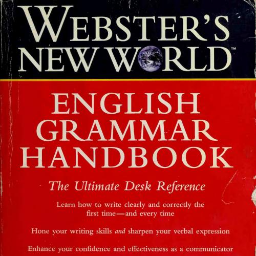 Webster's New WorldTM English Grammar Handbook