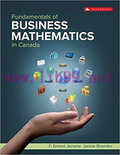 [PDF]Fundamentals Of Business Mathmatics in Canada, 3rd Canadian Edition [F. Ernest Jerome]