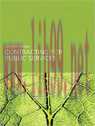 (PDF)Contracting for Public Services (Routledge Masters in Public Management) 1st Edition