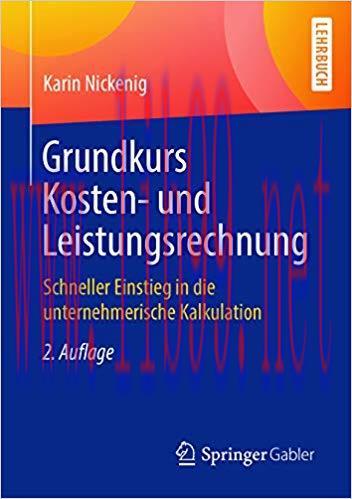 (PDF)Grundkurs Kosten- und Leistungsrechnung: Schneller Einstieg in die unternehmerische Kalkul...