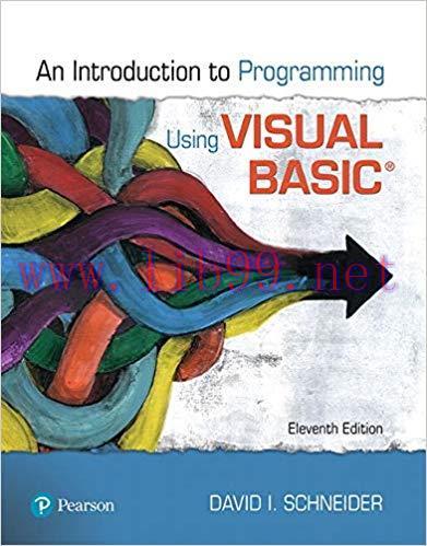 [EPUB]Introduction to Programming Using Visual Basic, 11th Edition