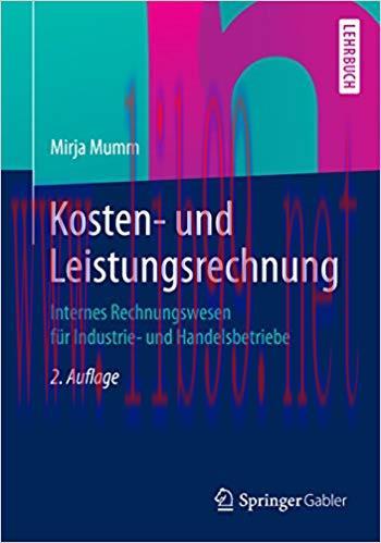 (PDF)Kosten- und Leistungsrechnung: Internes Rechnungswesen f&uuml;r Industrie- und Handelsbetriebe ...