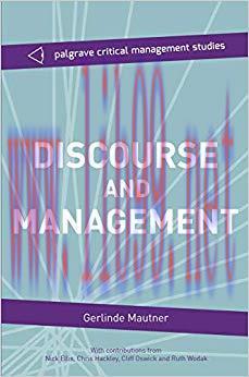 (PDF)Discourse and Management: Critical Perspectives (The Palgrave Critical Management Studies ...