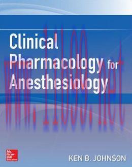 [AME]Clinical Pharmacology for Anesthesiology