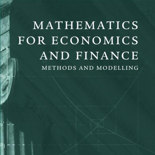 Mathematics for Economics and Finance Methods and Modelling