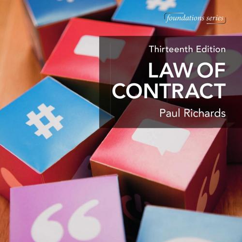 Law of Contract 13th Edition by Paul Richards