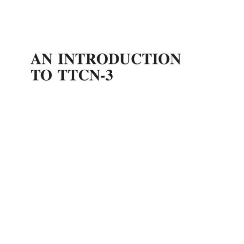 Introduction to TTCN-3, 2nd Edition, An
