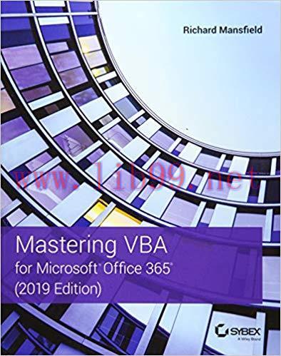 (PDF)Mastering VBA for Microsoft Office 365 2019th Edition