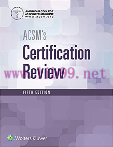 [PDF]ACSM&rsquo;s Certification Review, Fifth Edition