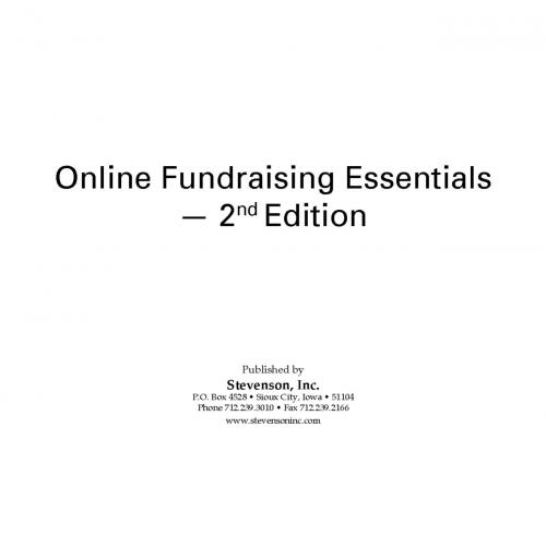 Online Fundraising Essentials, 2 edition