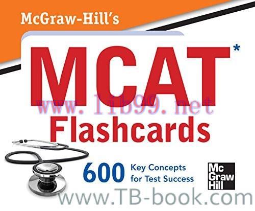 McGraw-Hill&rsquo;s MCAT Flashcards by George J. Hademenos 课本