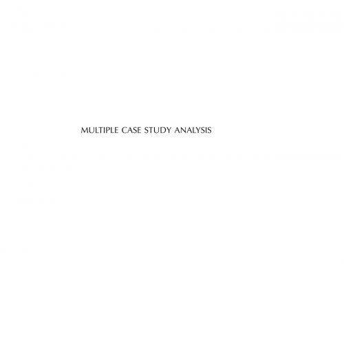 Multiple Case Study Analysis - Stake, Robert E.;