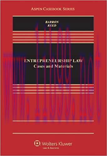(PDF)Entrepreneurship Law: Cases and Materials (Aspen Casebook)