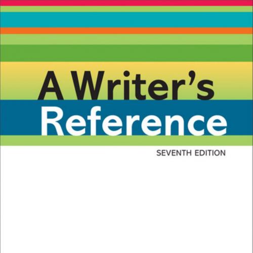 Writer's Reference, 7th Edition, A