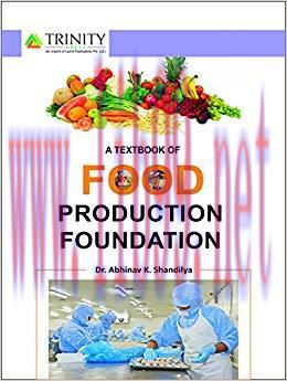 (PDF)A Textbook of Food Production Foundation First Edition