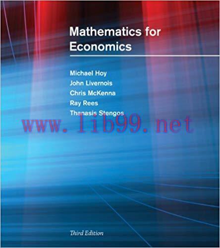 (PDF)Mathematics for Economics 3rd Edition by Michael Hoy