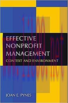 (PDF)Effective Nonprofit Management: Context and Environment 1st Edition