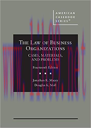 [PDF]The Law of Business Organizations, Cases, Materials, and Problems 14E