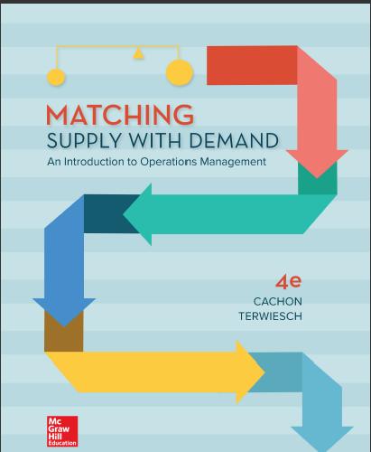 (TB)Matching Supply with Demand An Introduction to Operations Management 4th Gerard Cachon 出版社未...