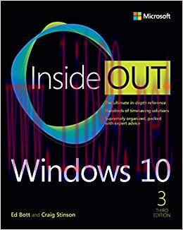 Windows 10 Inside Out 3rd Edition,