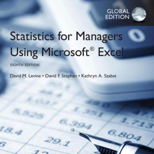 Statistics for Managers Using Microsoft Excel, Global Edition-David M. Levine,David F. Stephan,...
