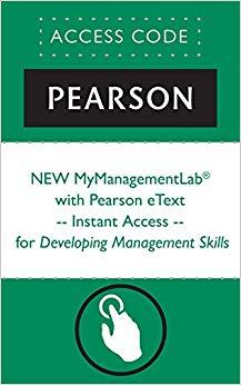 (PDF)NEW MyManagementLab® with Pearson eText — Instant Access — for Developing Management Skill...