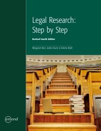 Legal Research Step by Step Rivised 4th Edition [Margaret Kerr]