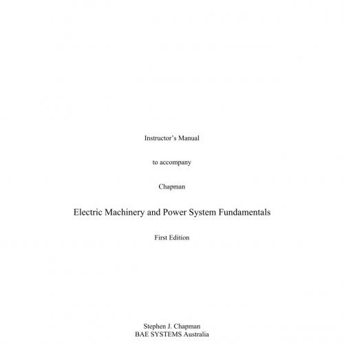 ISM to Accompany Electric Machinery and Power System Fundamentals 1_e