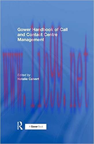 (PDF)Gower Handbook of Call and Contact Centre Management 1st Edition