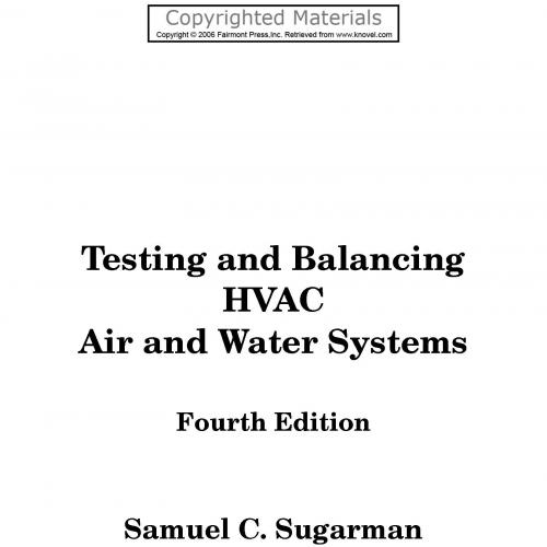 Testing and Balancing HVAC Air and Water Systems