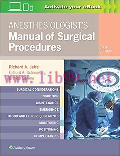 [Html]Anesthesiologist&rsquo;s Manual of Surgical Procedures 6th Edition