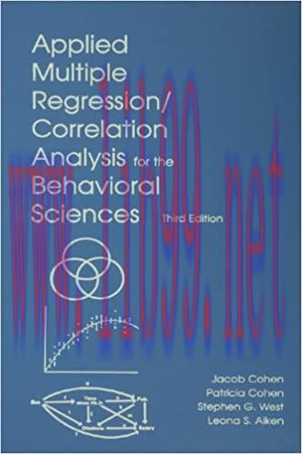 (PDF)Applied Multiple Regression/Correlation Analysis for the Behavioral Sciences 3rd Edition