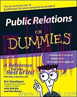 Public Relations For Dummies 2nd by Eric Yaverbaum