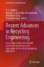 [PDF]Recent Advances in Recycling Engineering : Proceedings of the International Conference on ...
