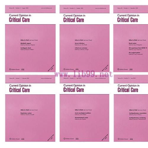 [AME]Current Opinion in Critical Care 2022 Full Archives (True PDF)
