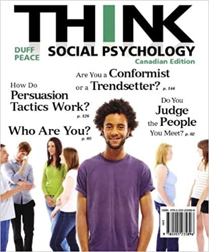 (Test Bank)THINK Social Psychology, First Canadian Edition by Kimberley J. Duff.zip