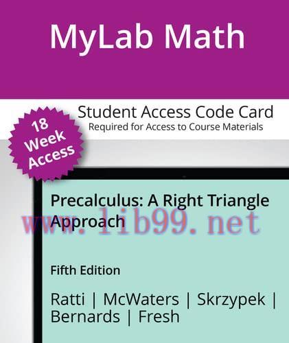 [FOX-Ebook]Precalculus: A Right Triangle Approach, 5th Edition
