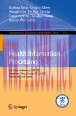 [PDF]Health Information Processing: 8th China Conference, CHIP 2022, Hangzhou, China, October 2...