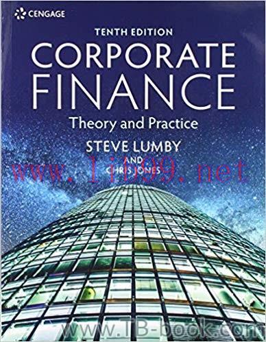 Corporate Finance: Theory and Practice 10th Edition by Steve Lumby 课本
